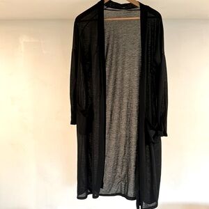 BCBG long black cardigan